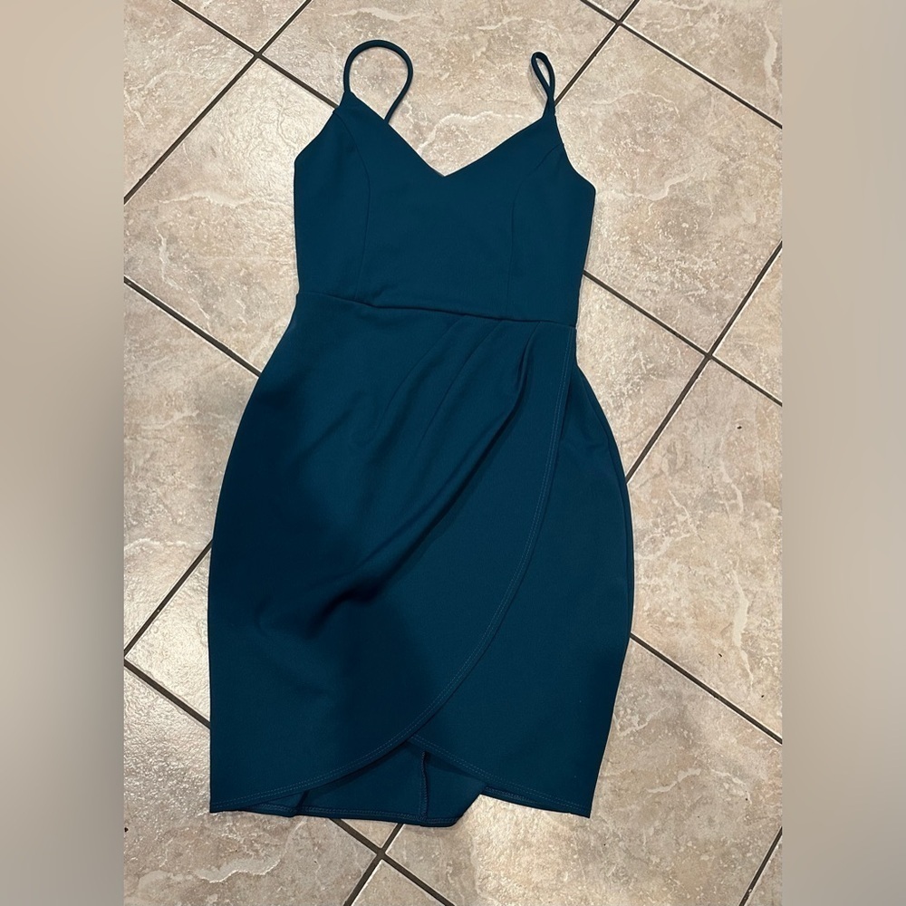 Lulus Spaghetti Straps Elegant Teal Dress Size Small